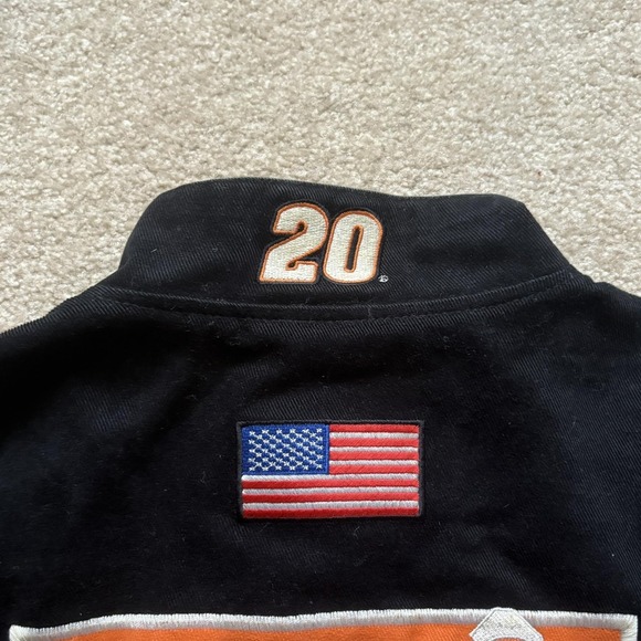 Vtg JH Design Home Depot NASCAR Jacket XL Black Tony Stewart 20 Jeff Hamilton - Picture 16 of 16